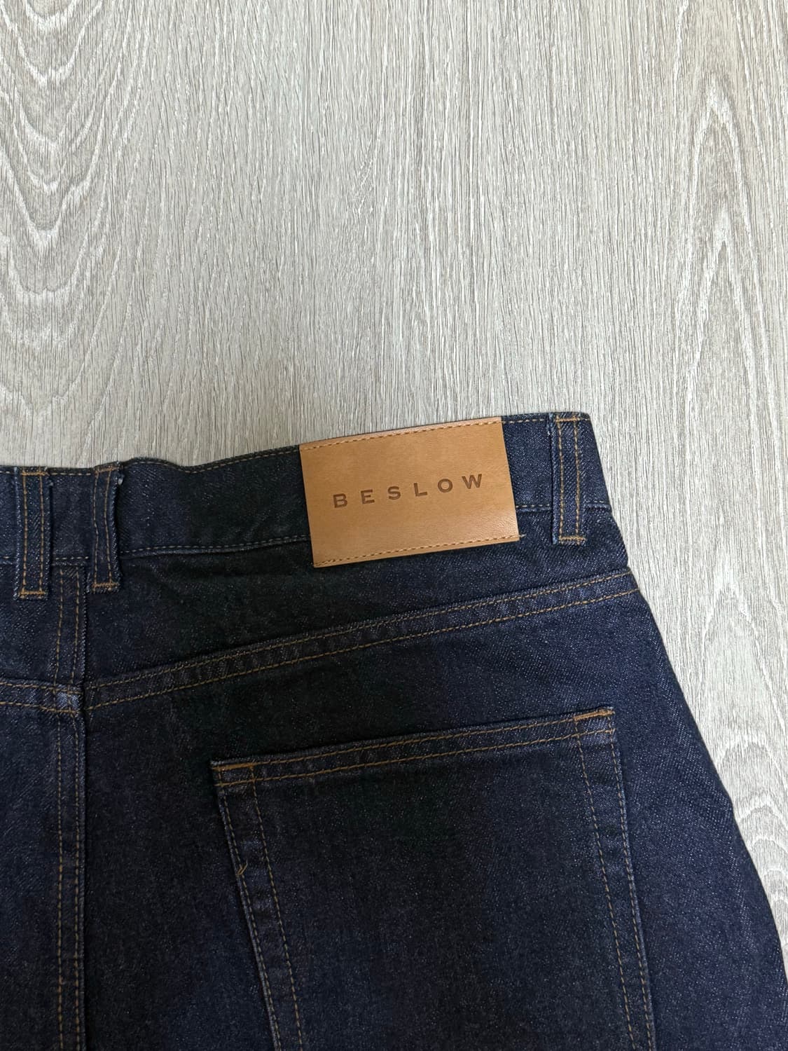 비슬로우 콘밀 원턱 데님 인디고 34 상품이미지6