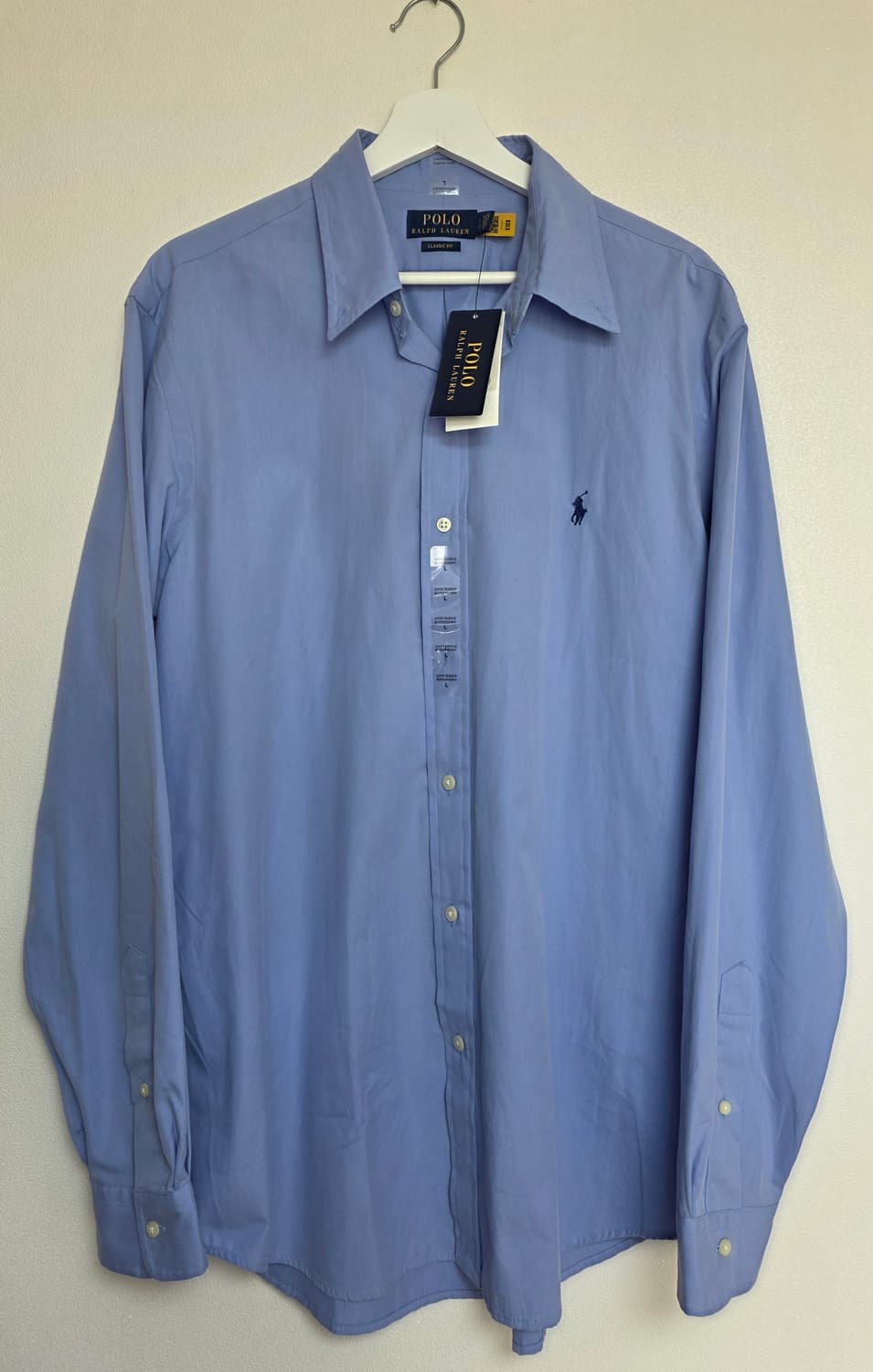 폴로 랄프로렌 클래식 핏 셔츠 블루 L 새 제품 상품이미지1