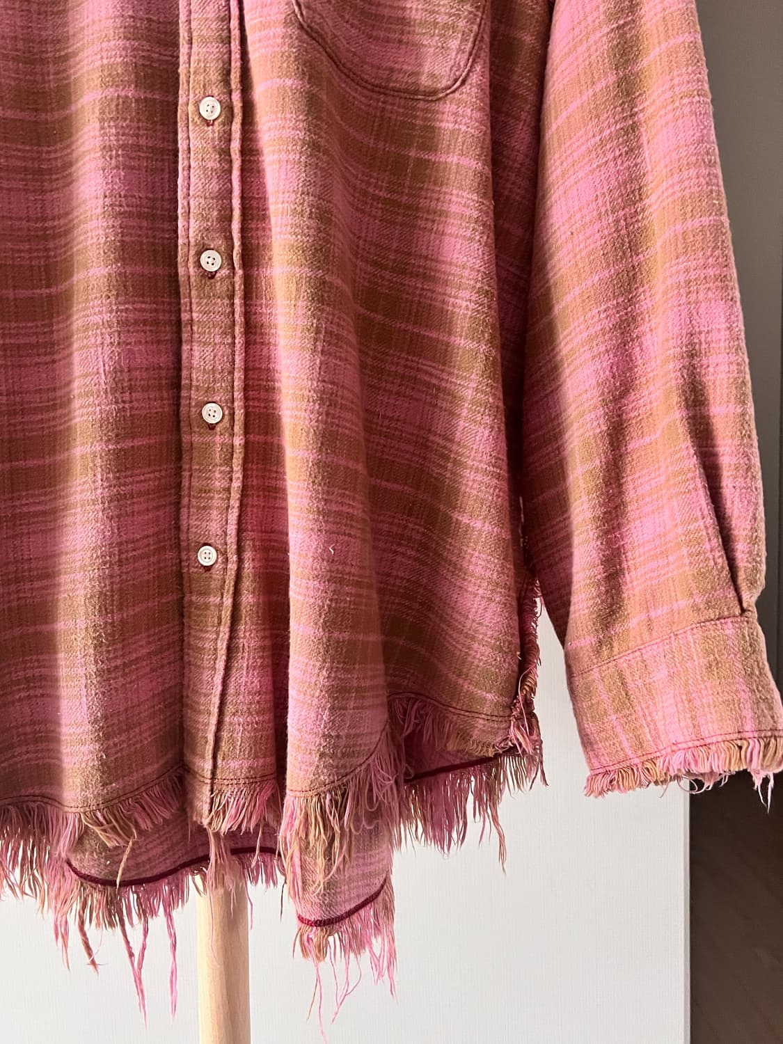 R13 핑크 체크셔츠 상품이미지3