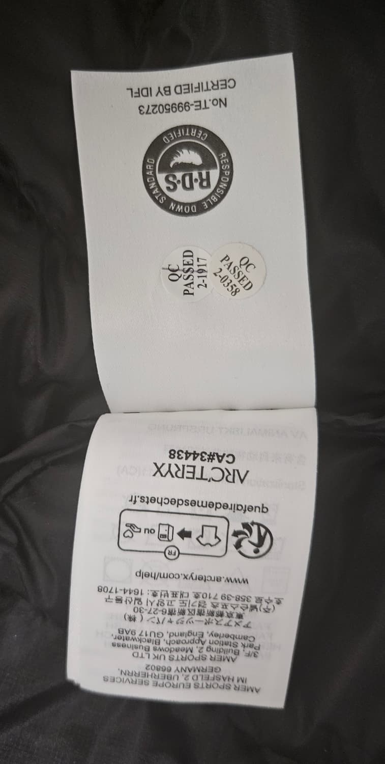 (급처.정품)아크테릭스 토륨 논후디 자켓 블랙 L(105)새제품급 상품이미지8