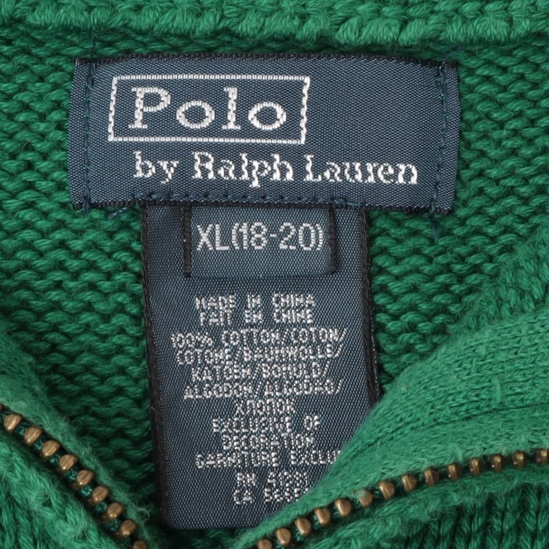 폴로 랄프로렌 빅포니 그린 투톤 하프집 니트 상품이미지8