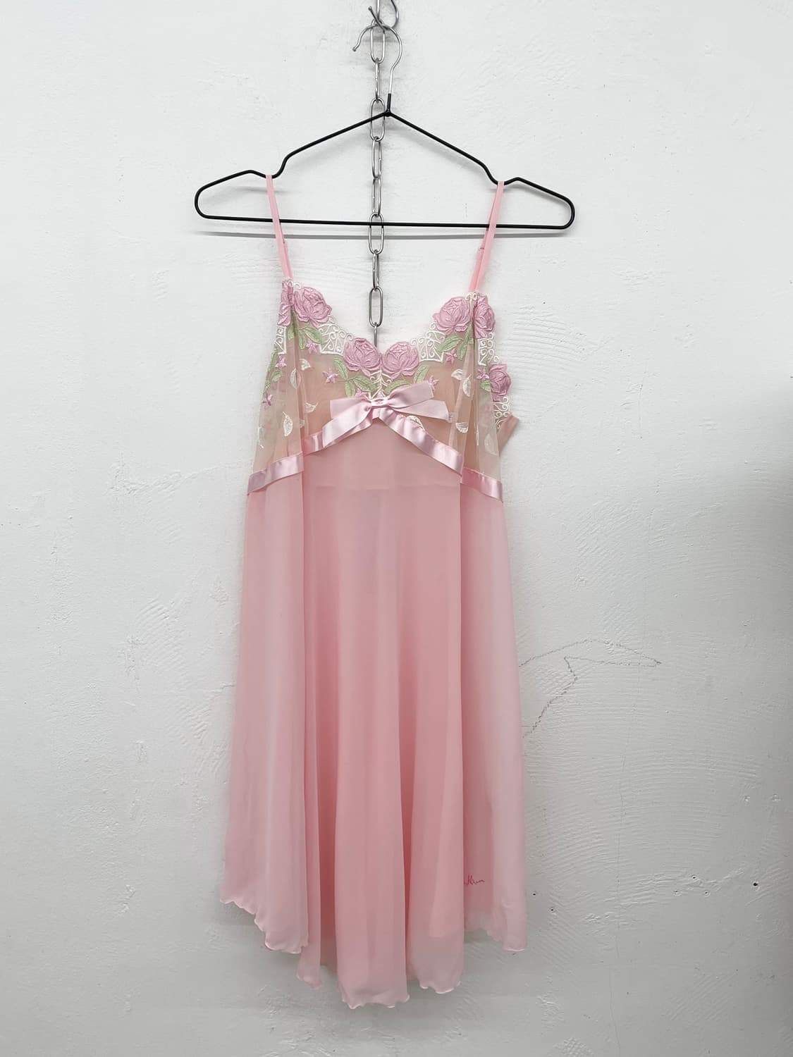 핑크페어리 레이스 시어 슬립 상품이미지4