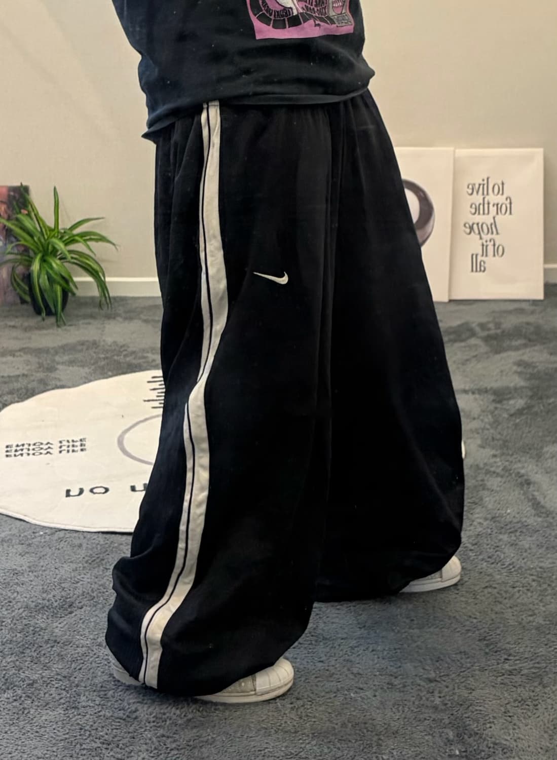 90s NIKE 올드스쿨 베스킷볼 트랙팬츠 상품이미지2