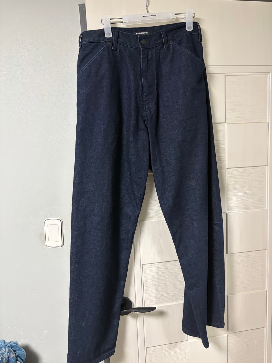 해칭룸 와이드 커브드진 워시드인디고 L (04) 상품이미지1