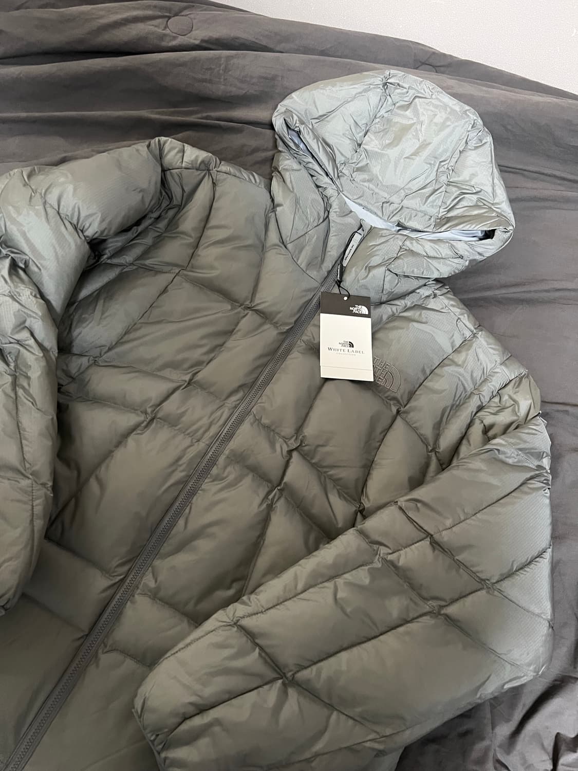 (L) 노스페이스 경량패딩 그레이 새상품 웨이브LT온 자켓 상품이미지1