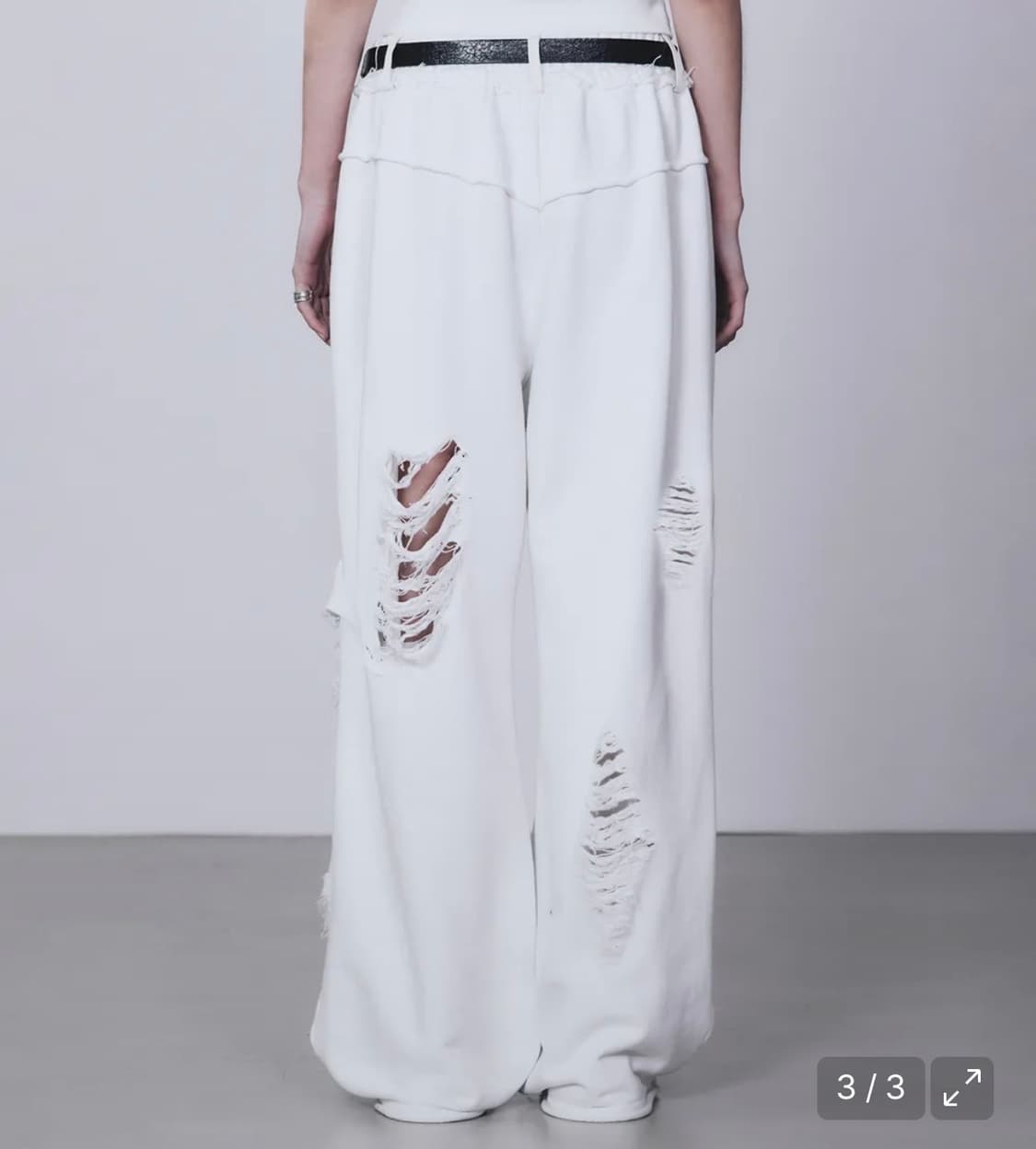 트리밍버드 Scratch Damage Wide Sweat Pants [  상품이미지3