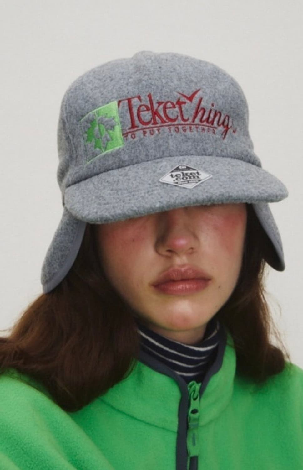 테켓 이어플랩 모자 그레이 teket earflap cap 상품이미지1