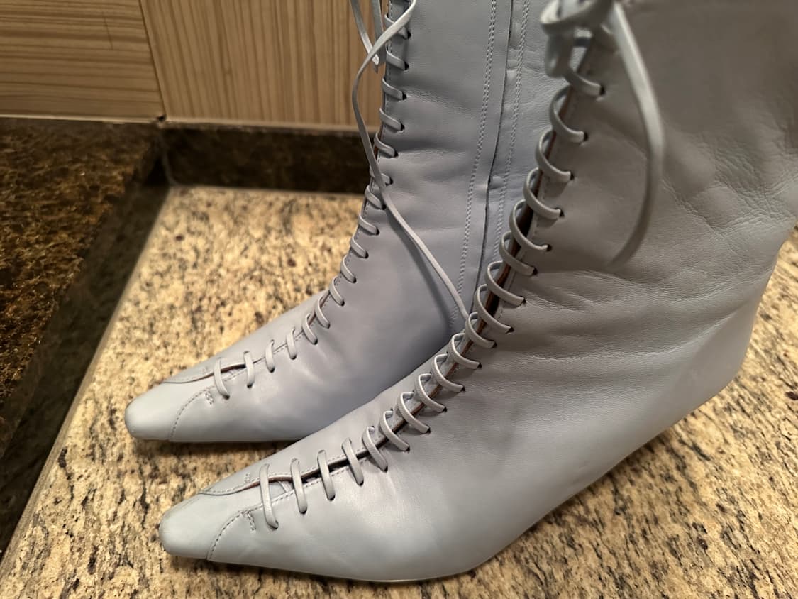 레지나표 시몬 앵클부츠 39 스카이블루 상품이미지3