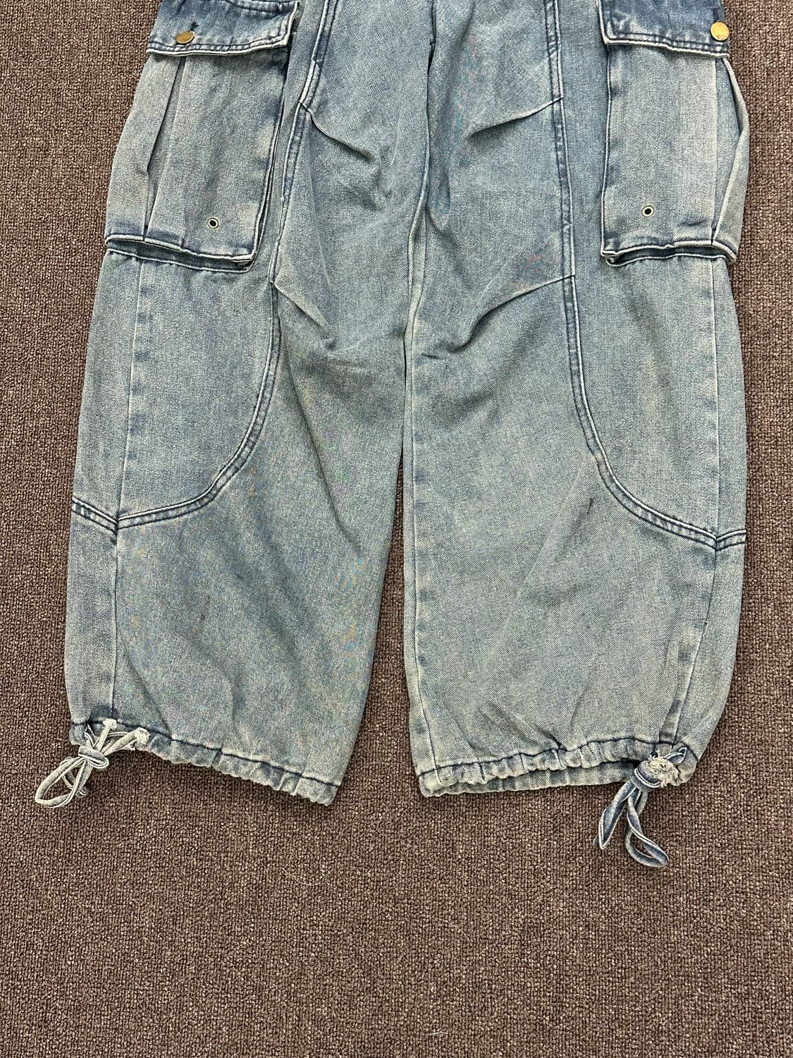 S)Japanese vintage 라이트 블루 유틸리티 카고 데님 팬츠 상품이미지2