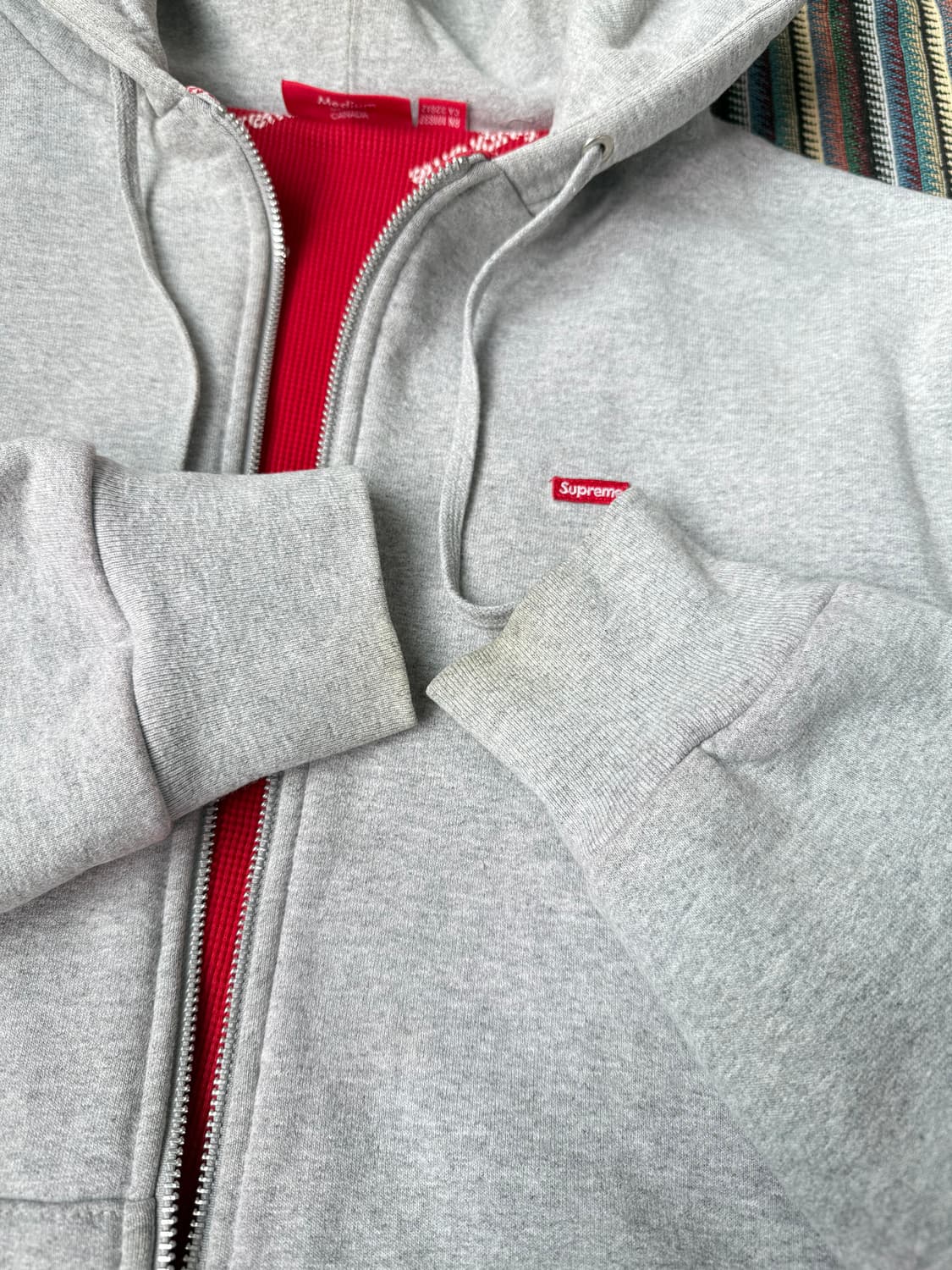 슈프림 스몰로고 후드집업 상품이미지5