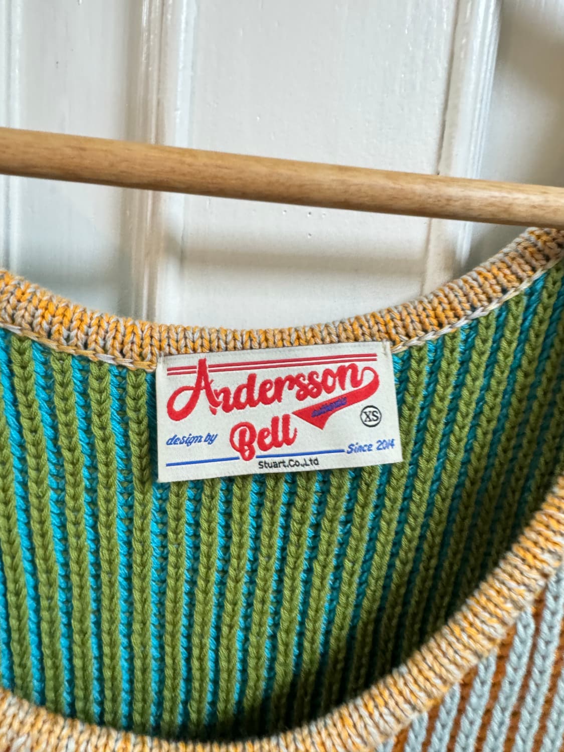 앤더슨벨 컬러블록 니트 나시 원피스 상품이미지3