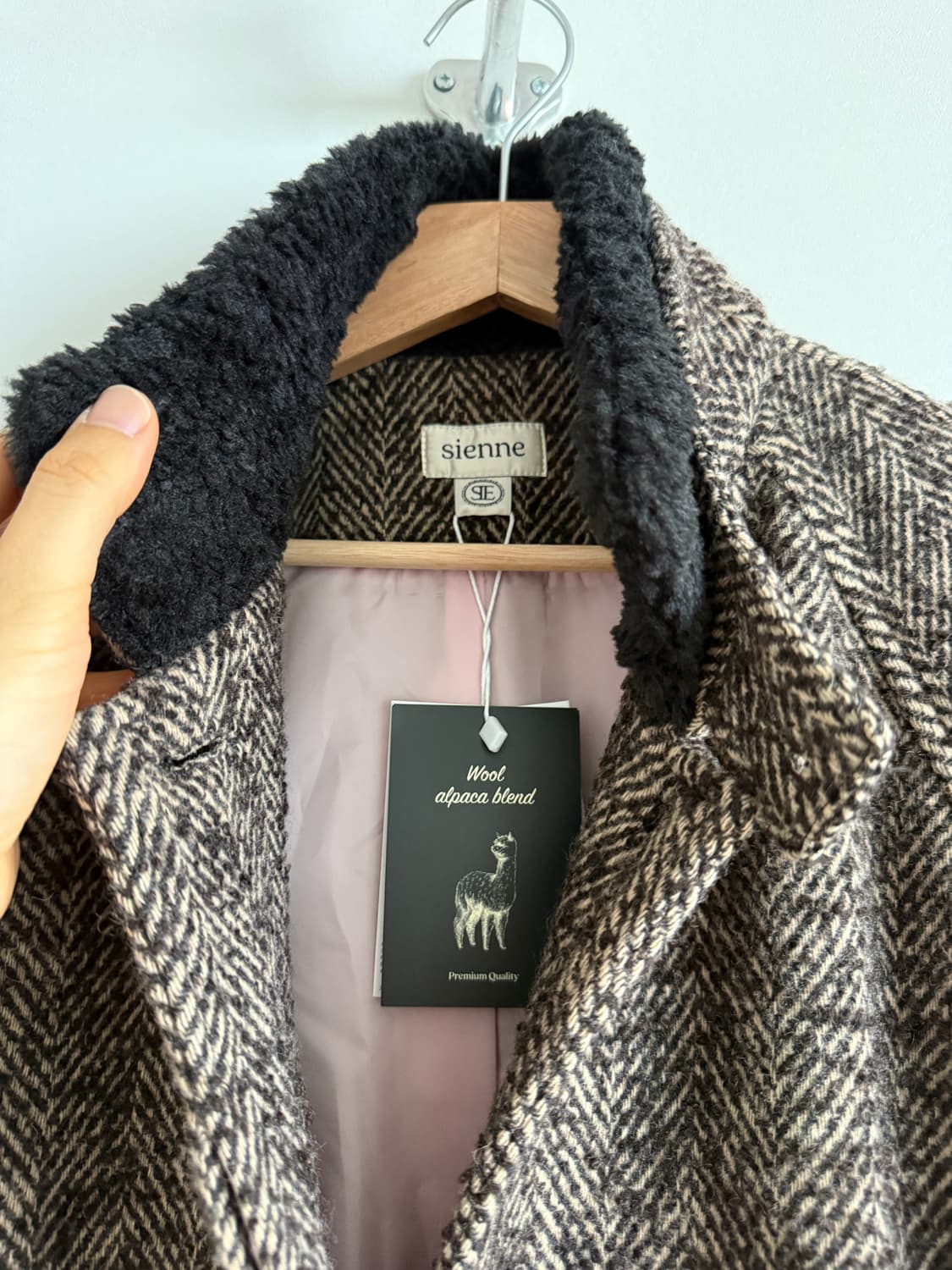 시엔느(Sienne) 울&알파카 헤링본 코트(택 달린 제품) 상품이미지7