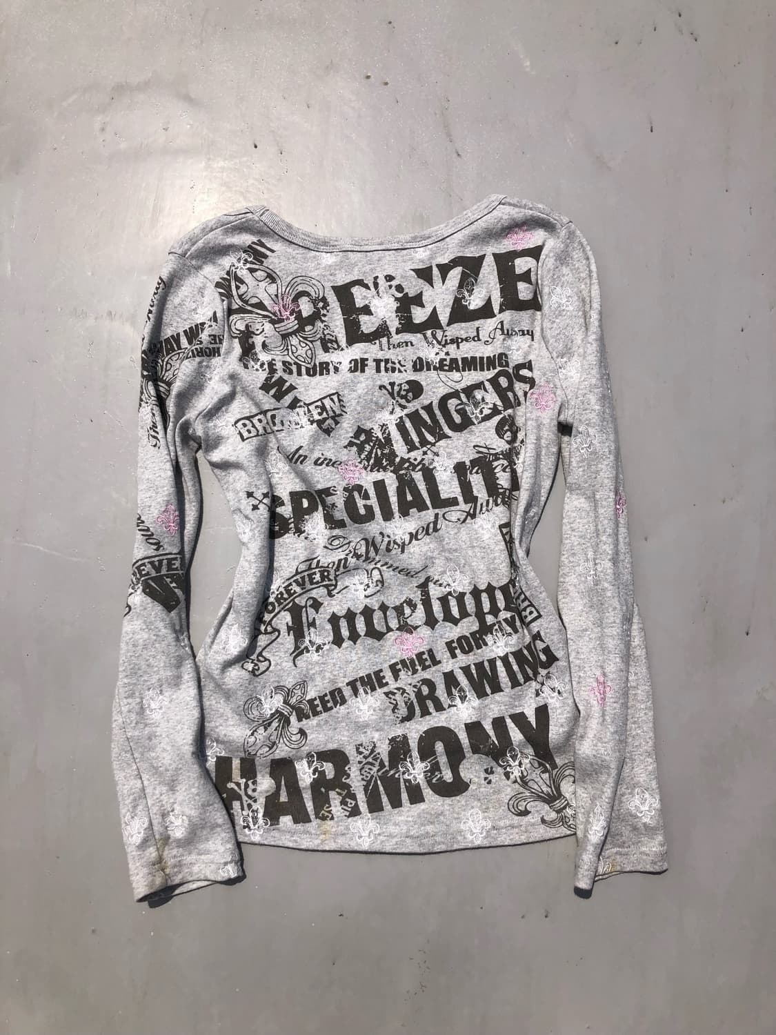 Glitz Death Ride gray top 상품이미지3