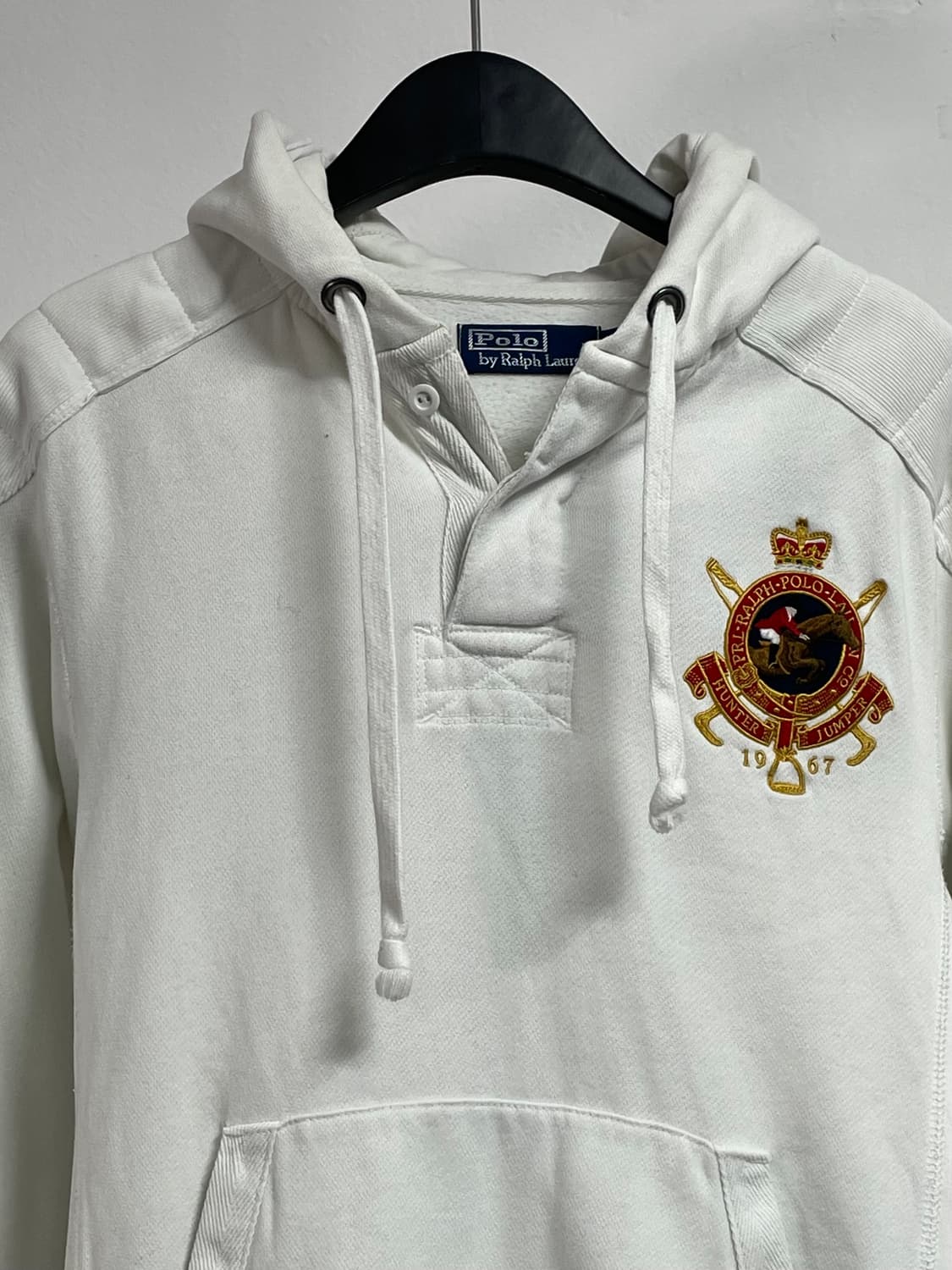 폴로 랄프로렌 우먼스 화이트 자수로고 후드티 (on.316)   상품이미지2