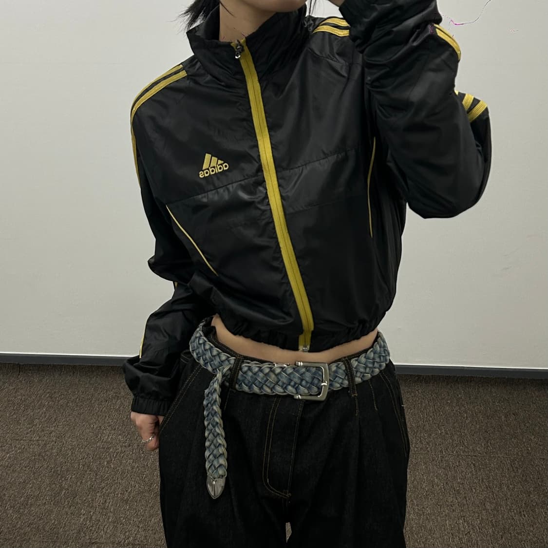 Adidas 아디다스 골트 트랙탑 블랙 크롭 바람막이  상품이미지2