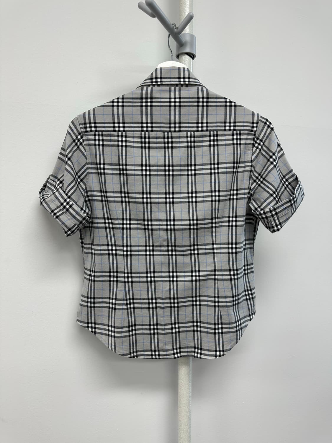 버버리 스냅버튼 하프 체크 셔츠 상품이미지6