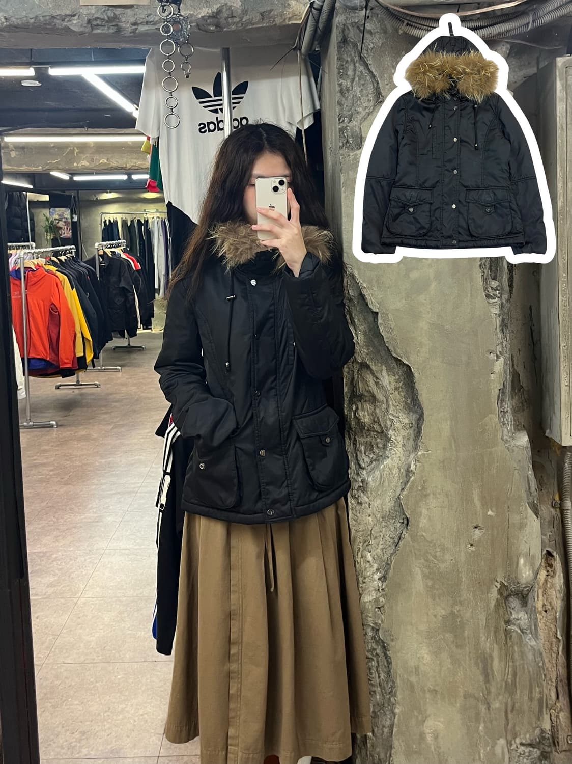 엠씨엠 MCM 라쿤털 후드 자켓 블랙 90 #csz2136 상품이미지1