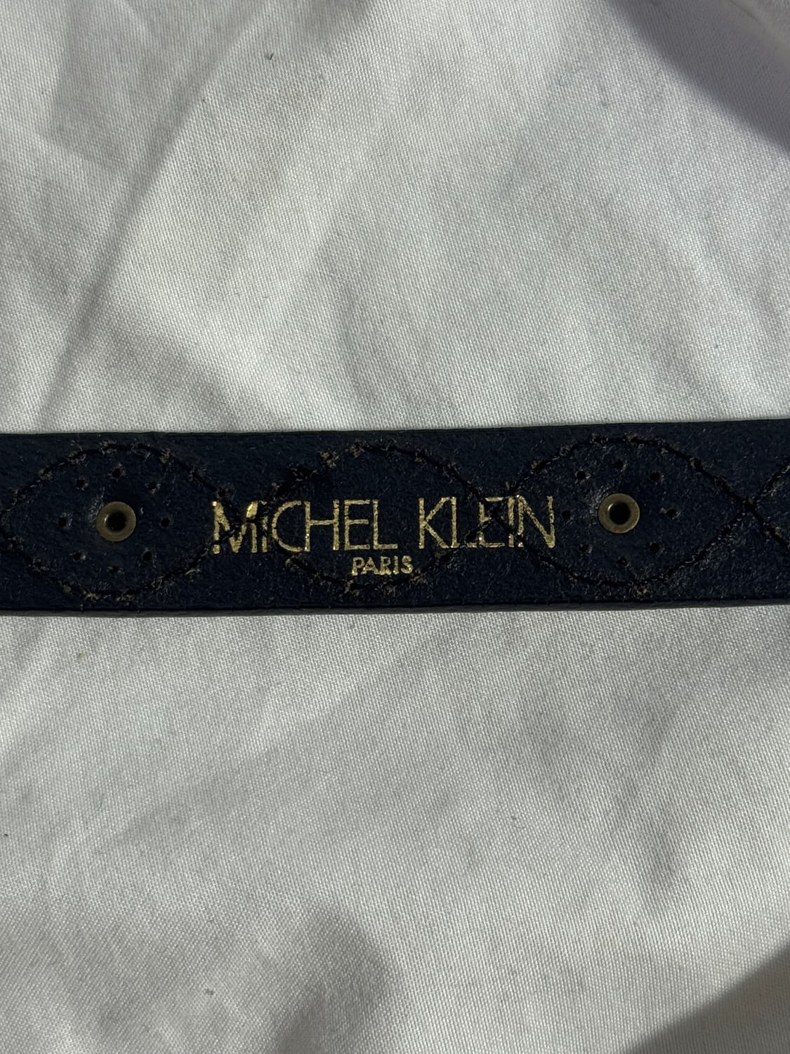 Michel klein 스티치 스터드 레더 벨트 웨스턴 상품이미지4