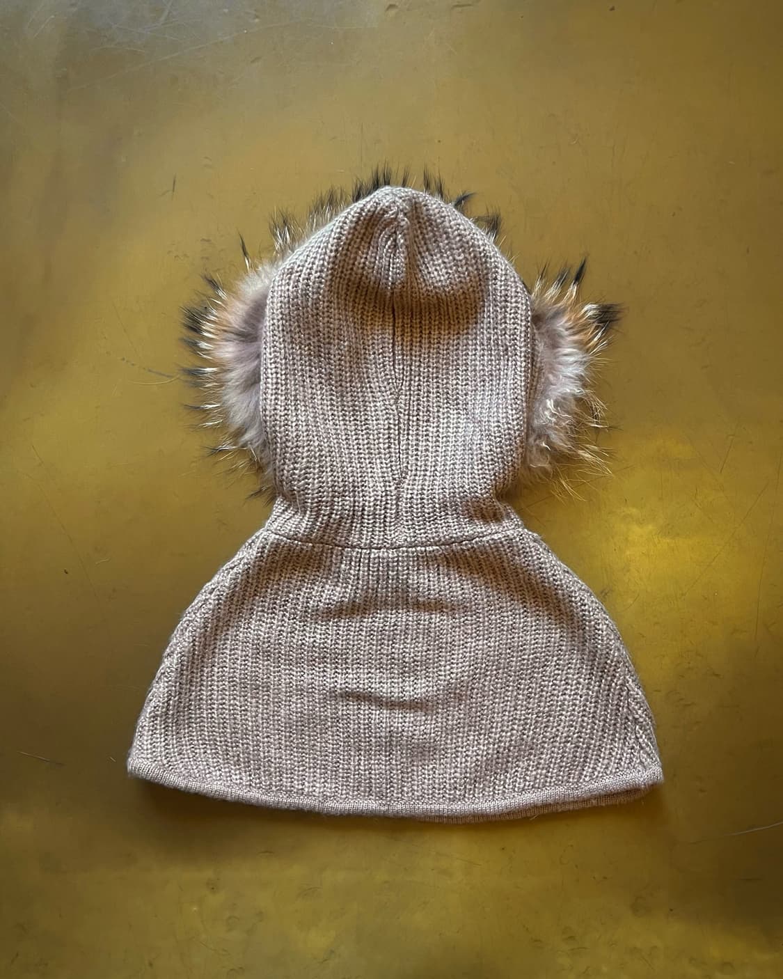 JPN Vintage Raccoon Fur Fake Knit Hood 상품이미지6