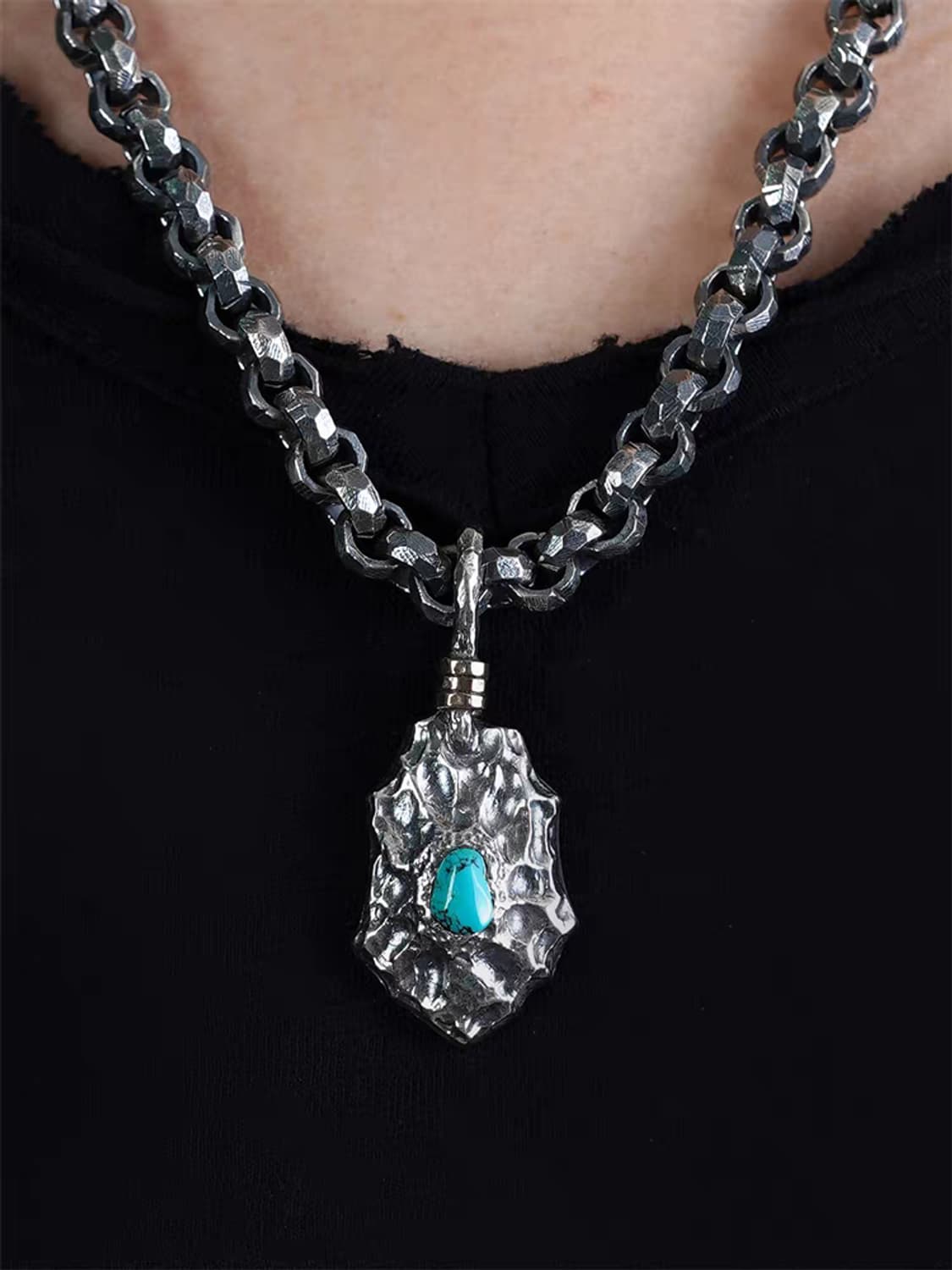 Oceanora 터키석 실버 드래곤 펜던트 상품이미지3