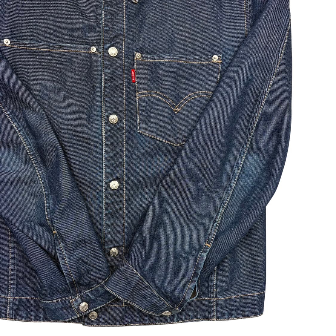 리바이스 엔지니어드 데님 버튼 트러커 자켓 L 상품이미지3