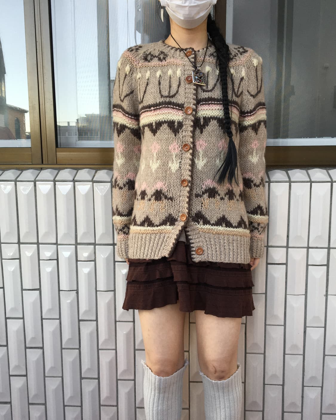 Nordic pattern knit cardigan 상품이미지7