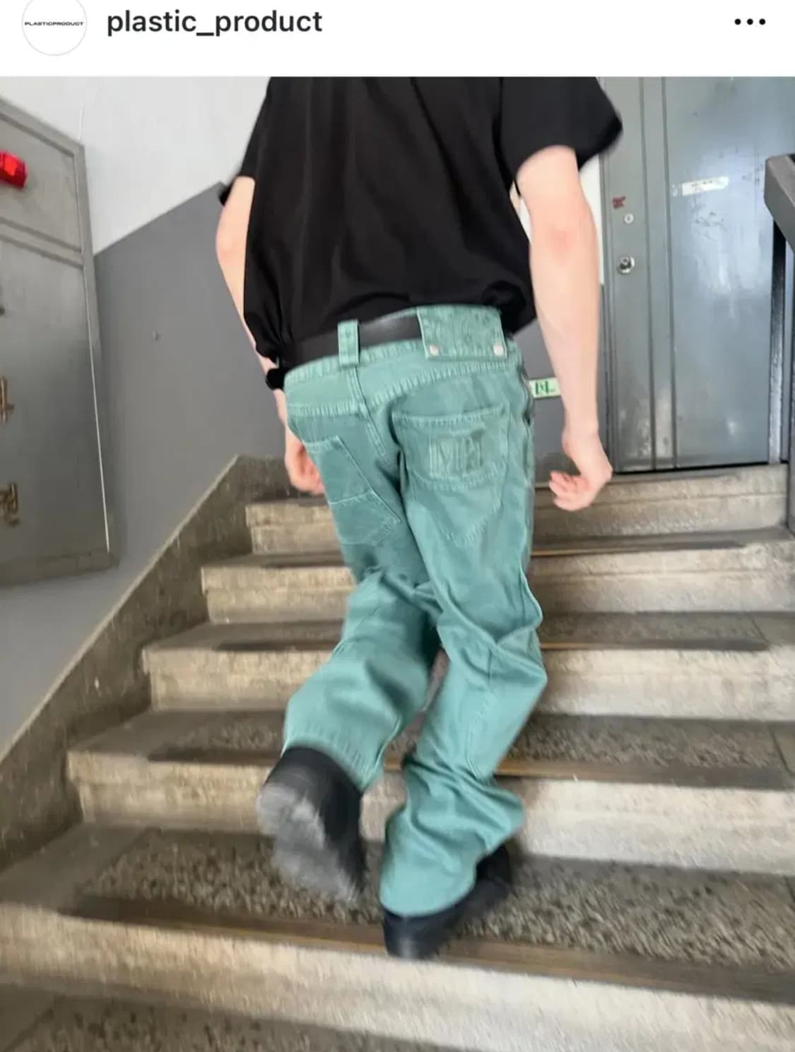 (구매) 플라스틱프로덕트 카프 포켓 팬츠 에메랄드 상품이미지1