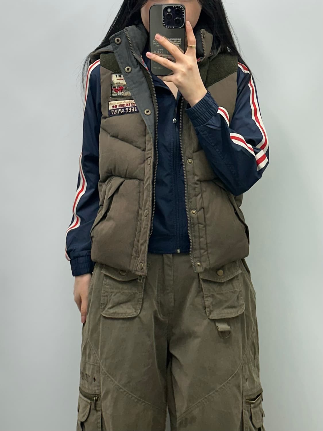 Jeep 지프 카키 조끼 패딩 상품이미지2