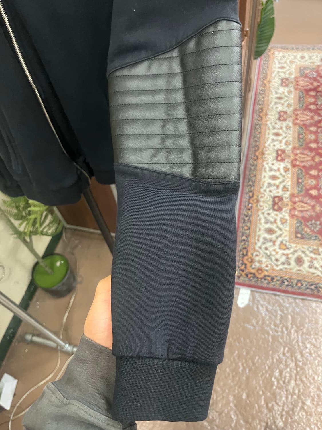 필립 플레인 주니어 레더 패널 후드집업 #csz765 상품이미지6