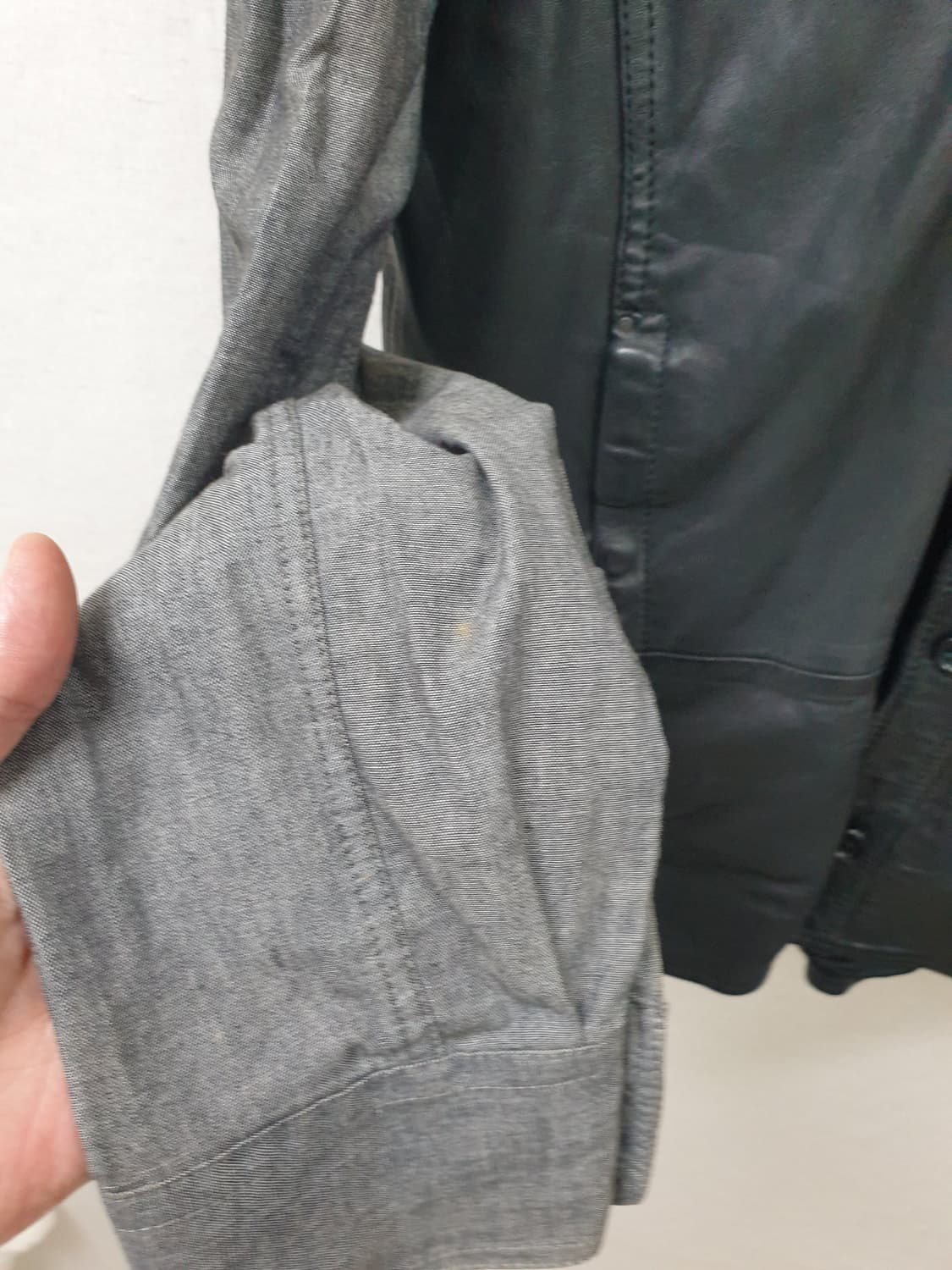 [xl/정품] 디젤 빈티지 양가죽자켓 블랙 상품이미지4