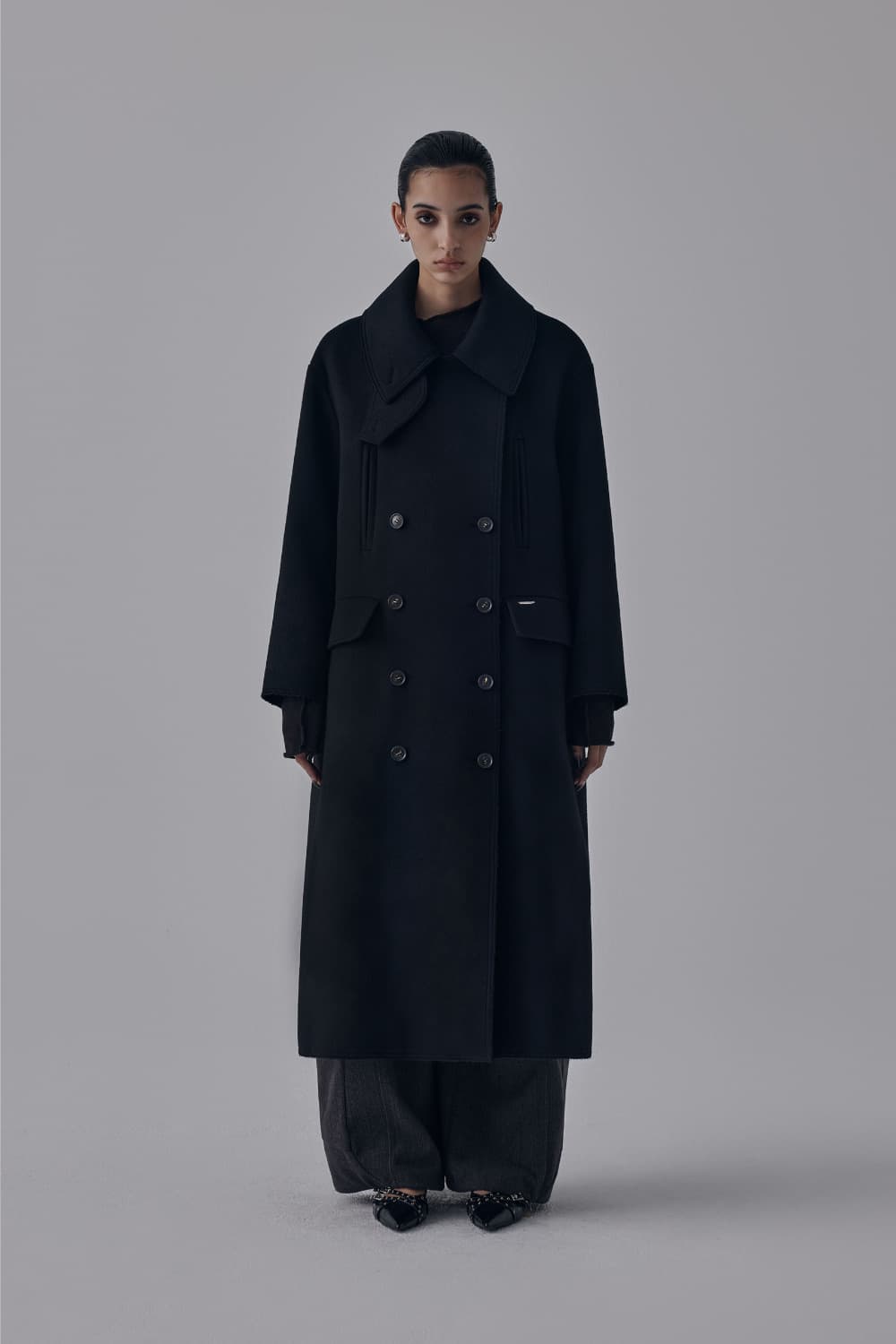 트리밍버드 코트 High Neck Double Button Wool 상품이미지3