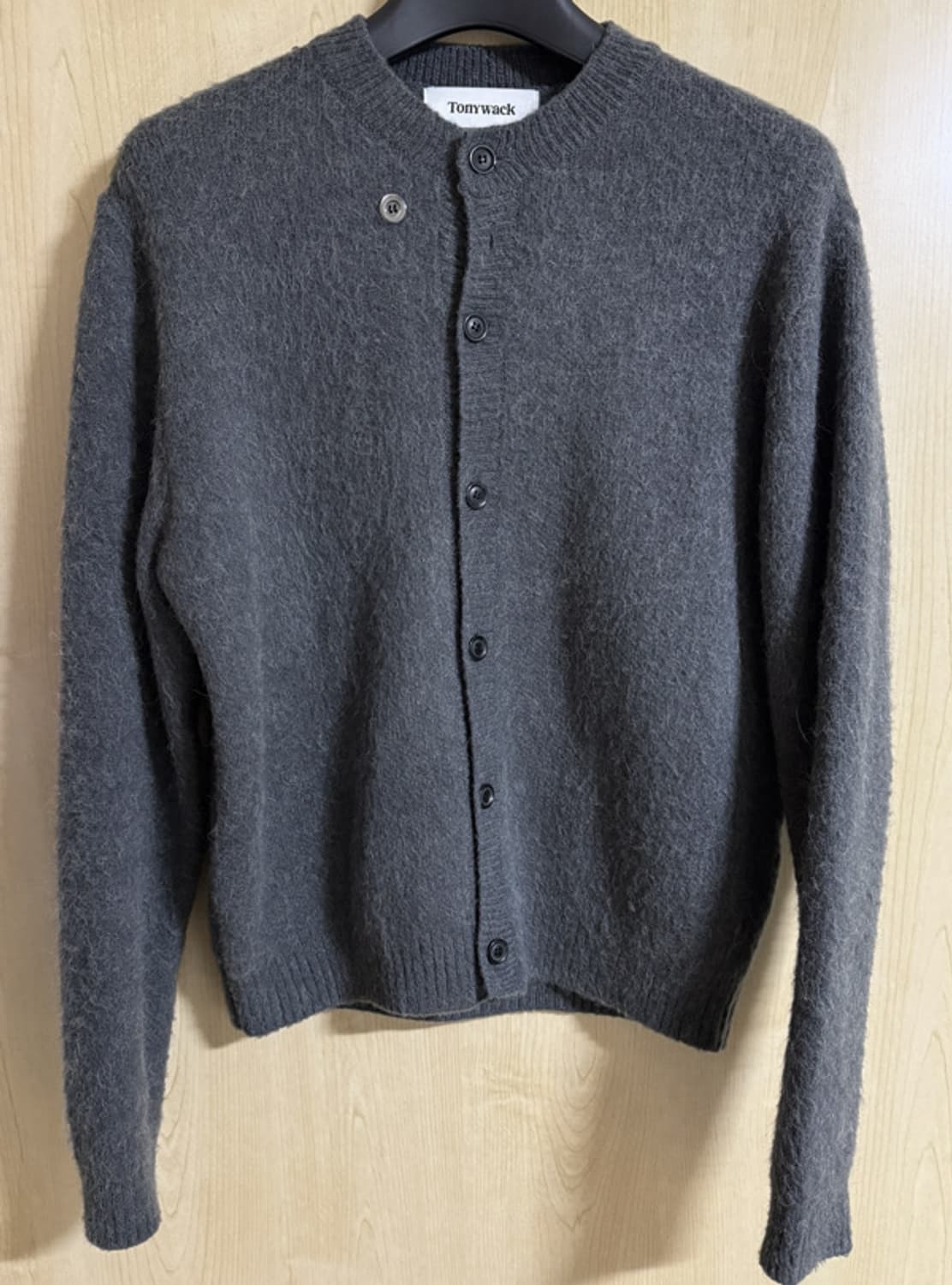 [XL] 토니웩 알파카 모헤어 가디건 카본 상품이미지4