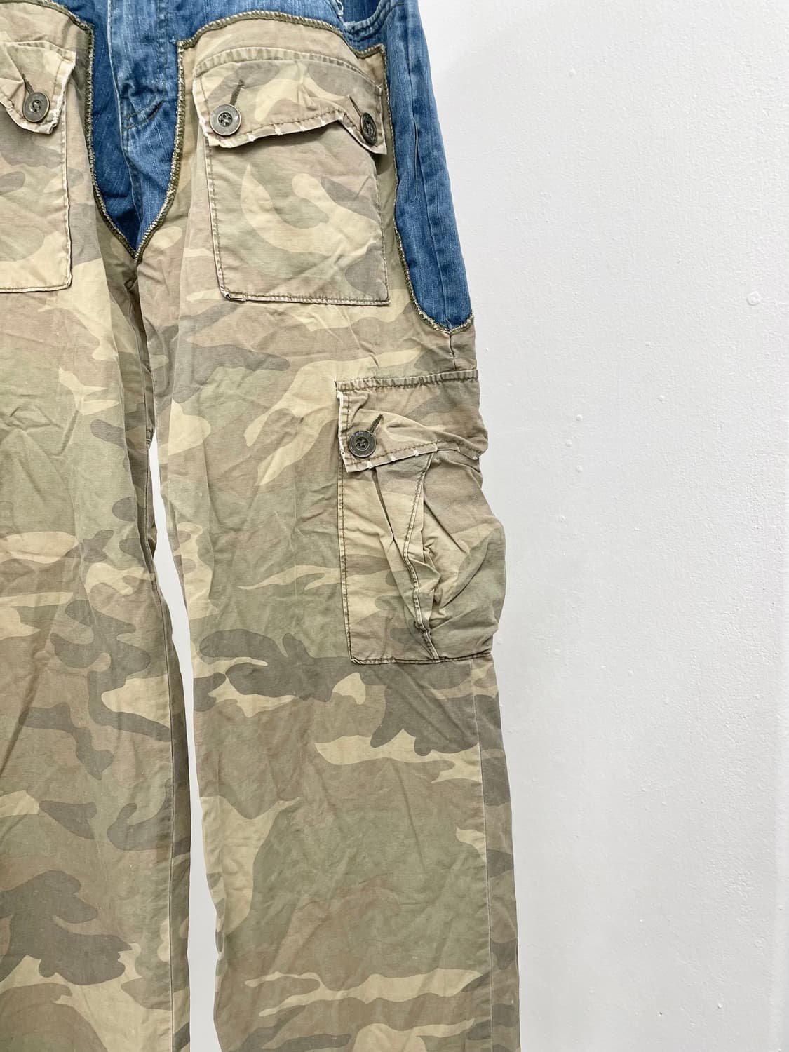데님 카모 그런지 포켓 카고팬츠  상품이미지3