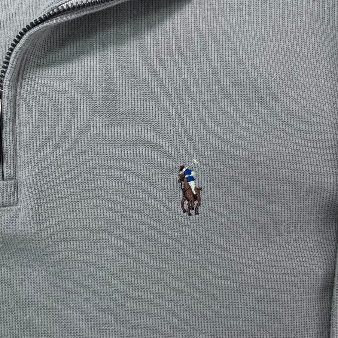 95 폴로랄프로렌 신형 화이트 베이지 니트 반집업 상품이미지3