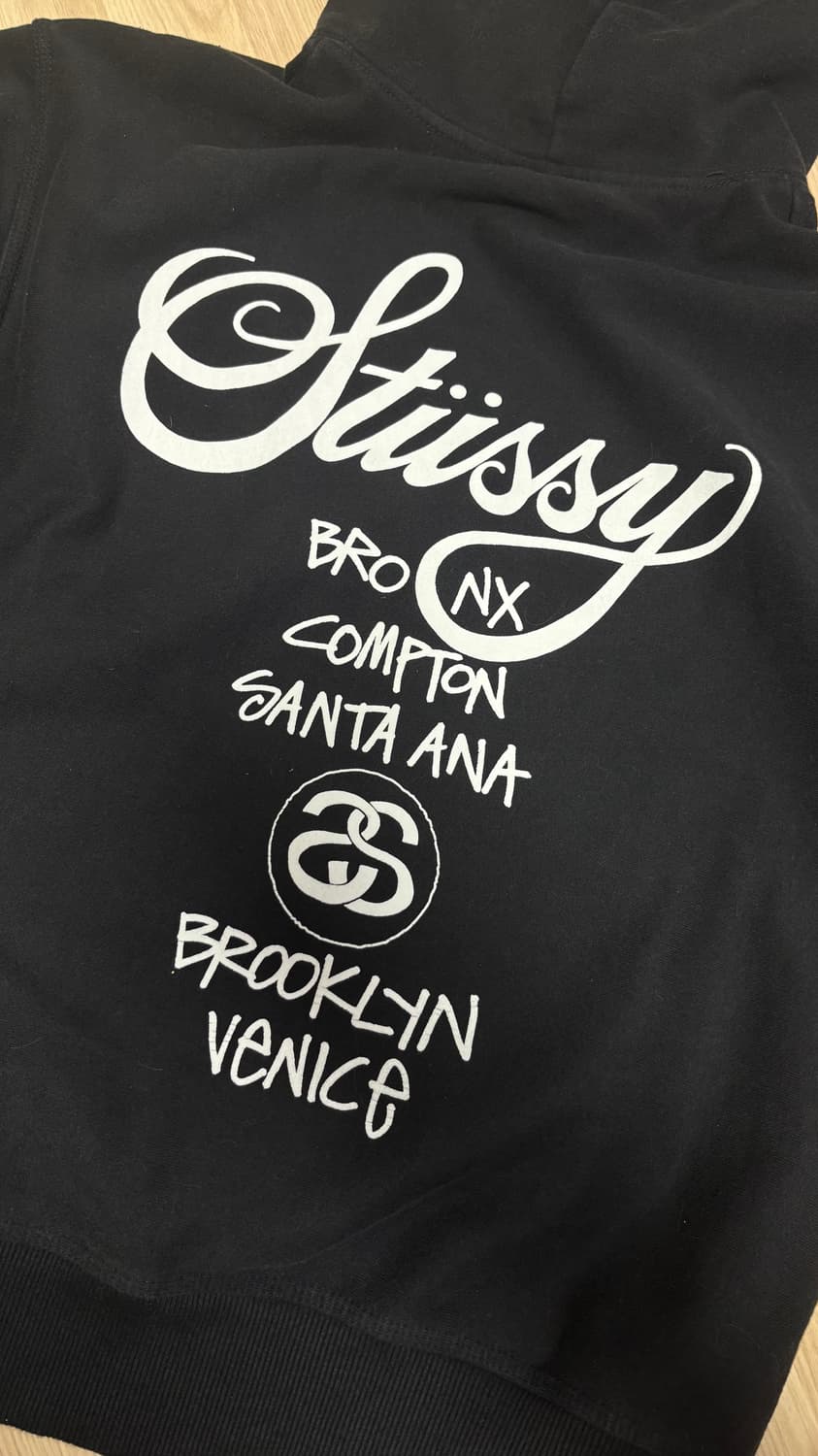 스투시 월드투어 후드 블랙 m 상품이미지5