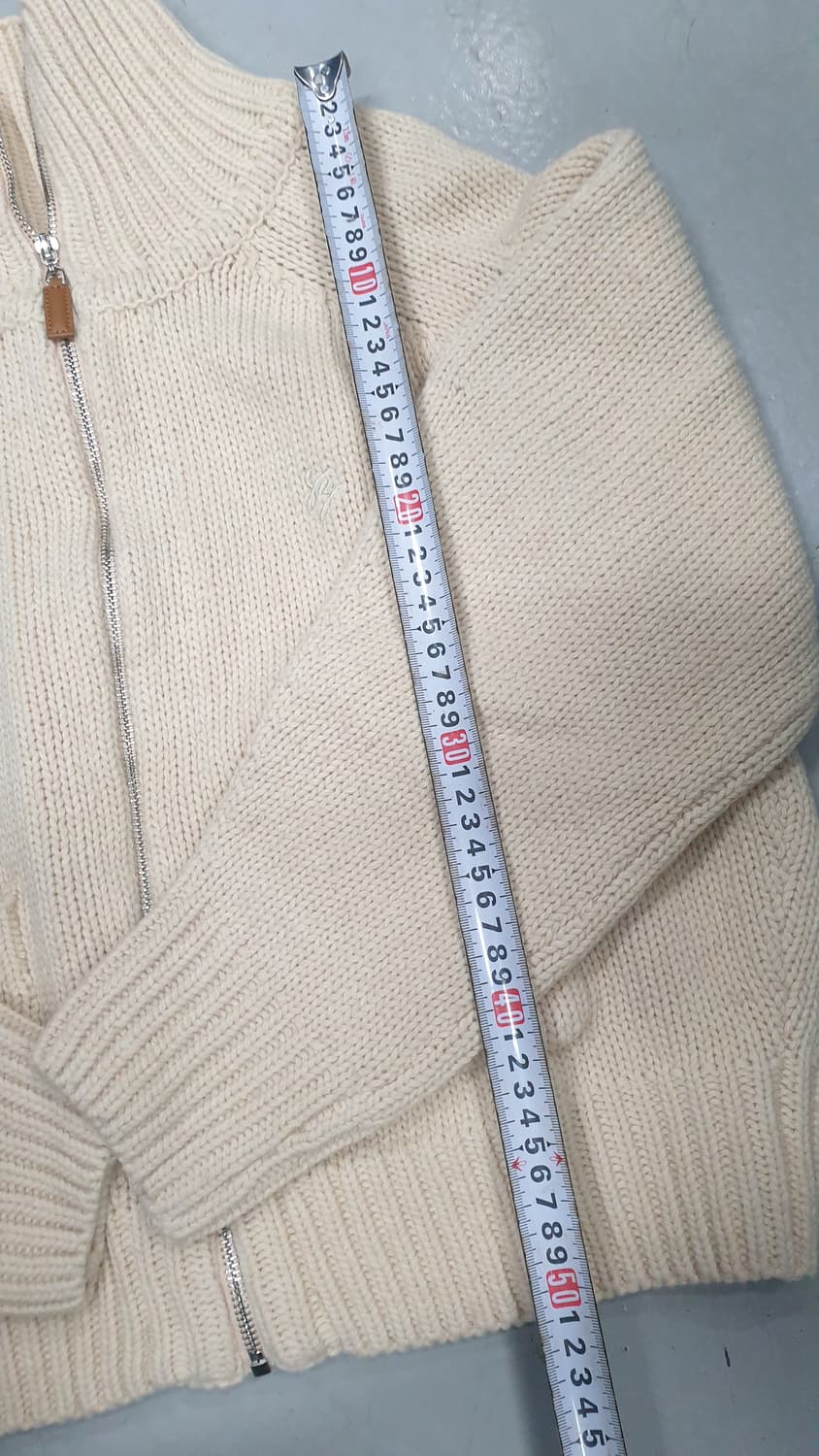 SIYAZU 니트 집업 가디건 아이보리 상품이미지7