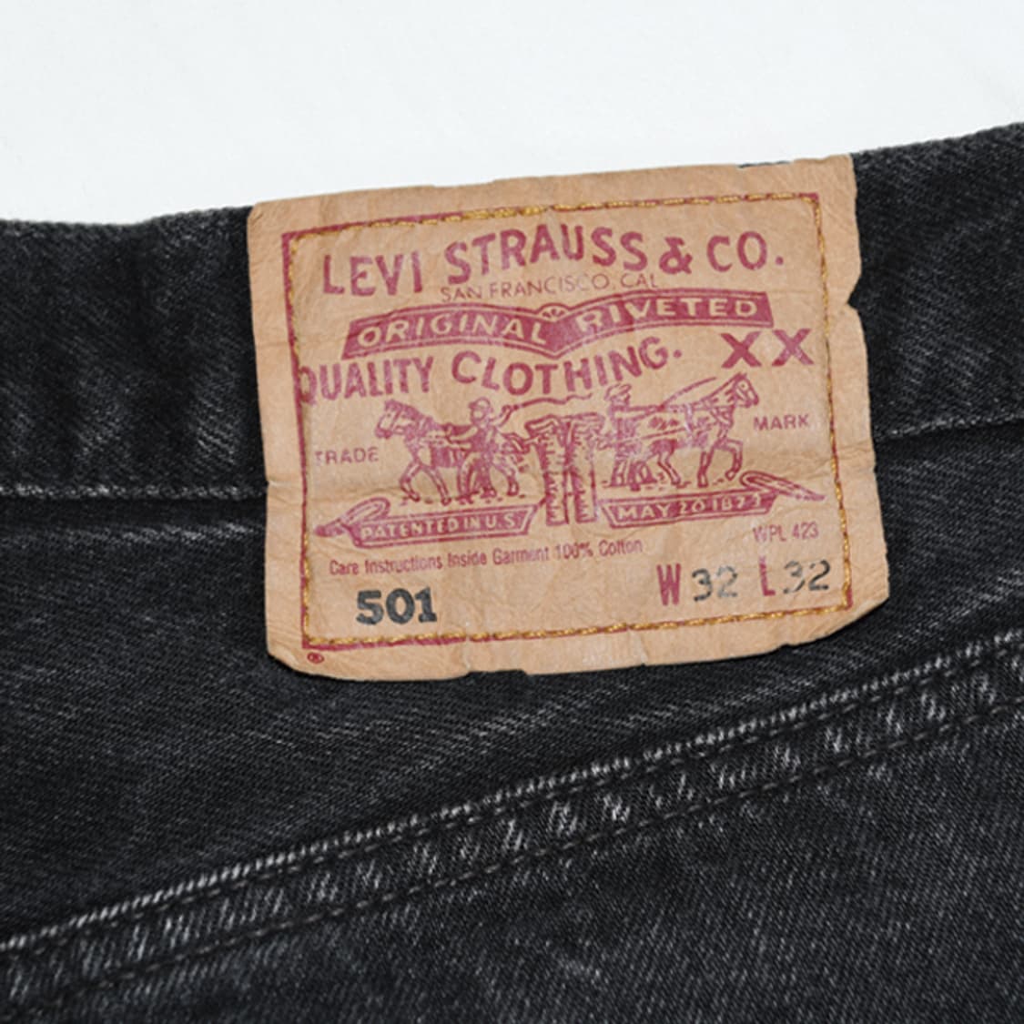 90s Levis 501 블랙데님팬츠 상품이미지8