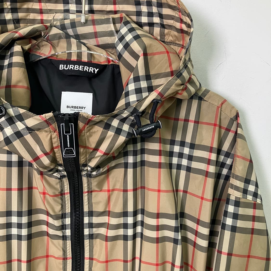 버버리 체크 드로스트링 후드 자켓  상품이미지4