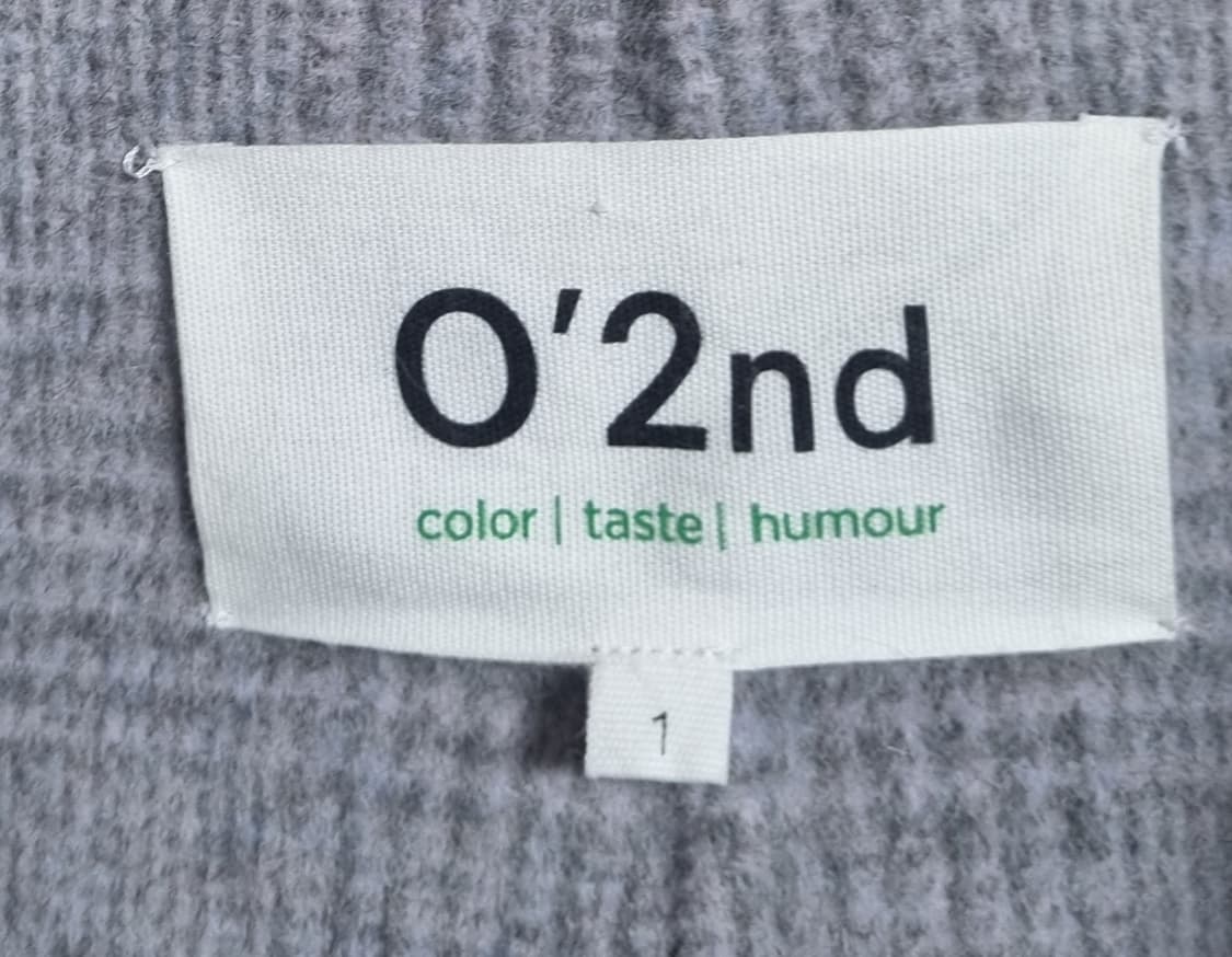 오버핏 M (66) 오즈세컨 그레이 체크 울/캐시미어 오픈형 코트 상품이미지5