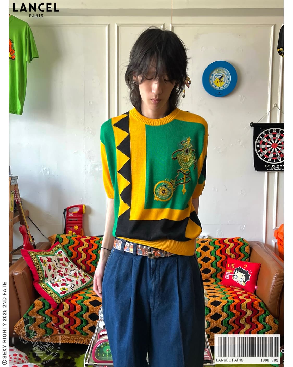 80-90s LANCEL Paris 1/2 Old Summer Knit 상품이미지1