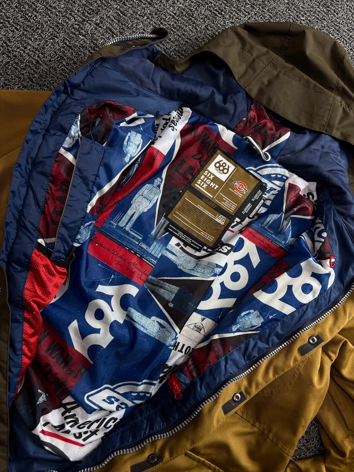 디키즈 x 686 콜라보 스노우 자켓 3955 상품이미지6