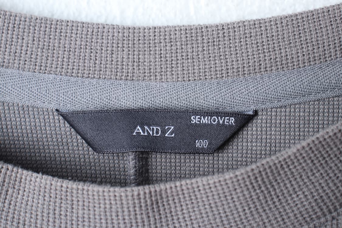(L-XL) 앤드지 반팔 티셔츠 와플 차콜 무지 놈코어-H33068 상품이미지5
