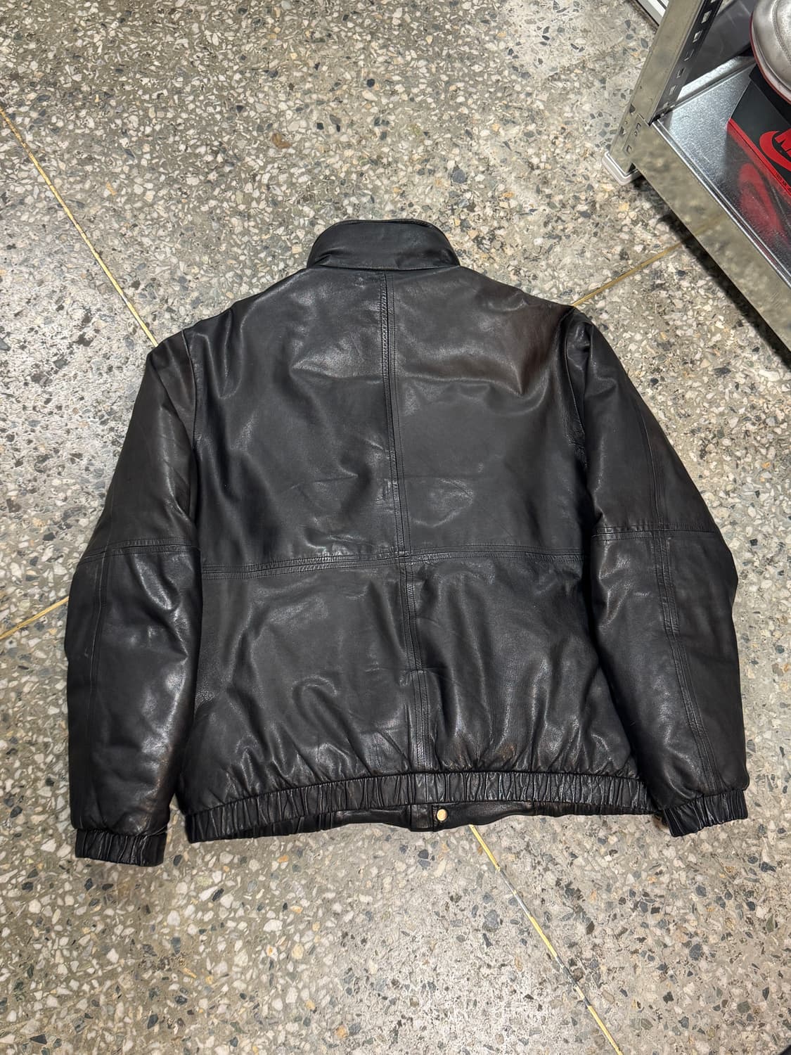 빈티지 80 90s Eddie Bauer 에디바우어 레더 구스다운 자켓 상품이미지2