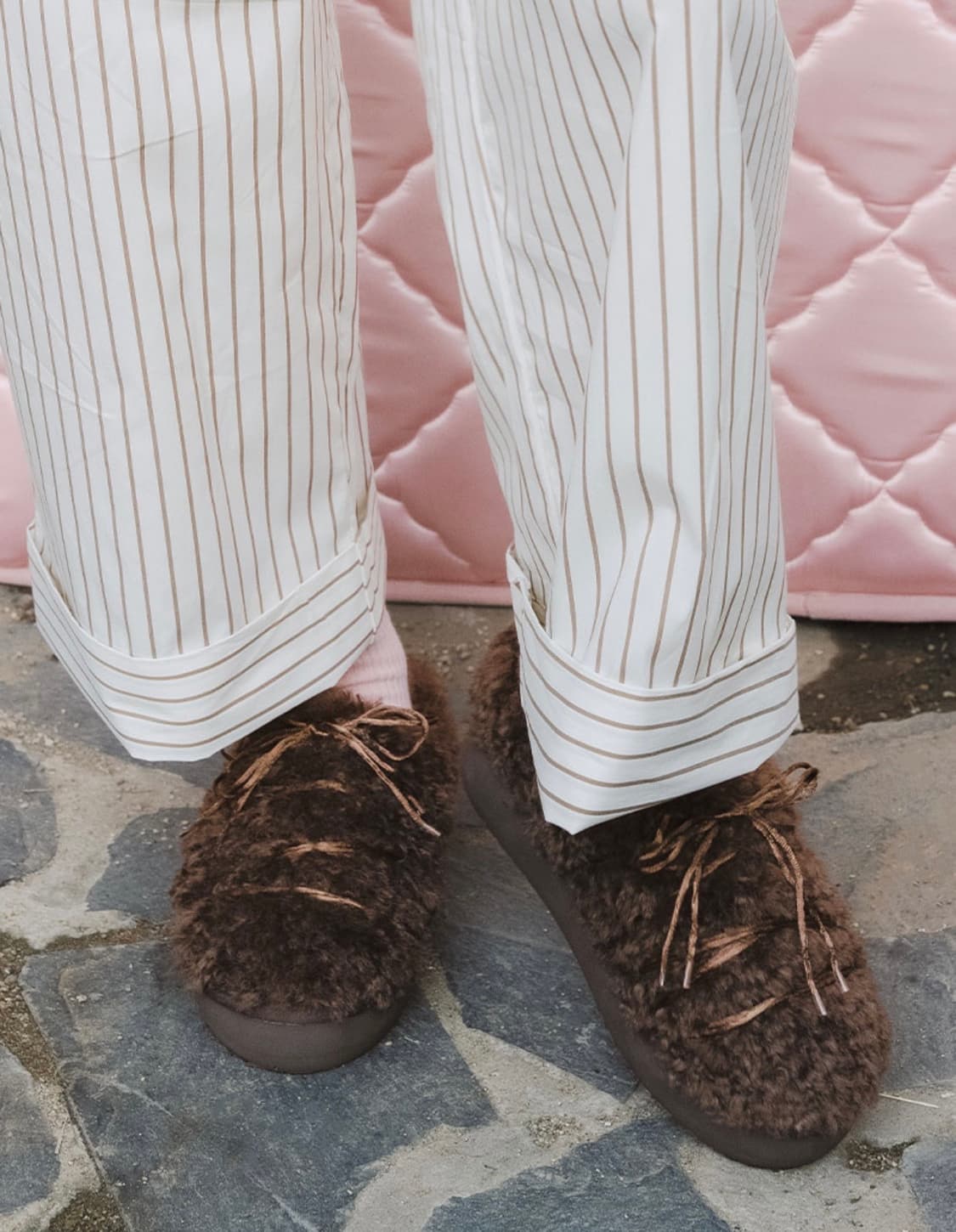 [새상품] 락피쉬웨더웨어 컬리 퍼 뮬 슬리퍼 상품이미지2