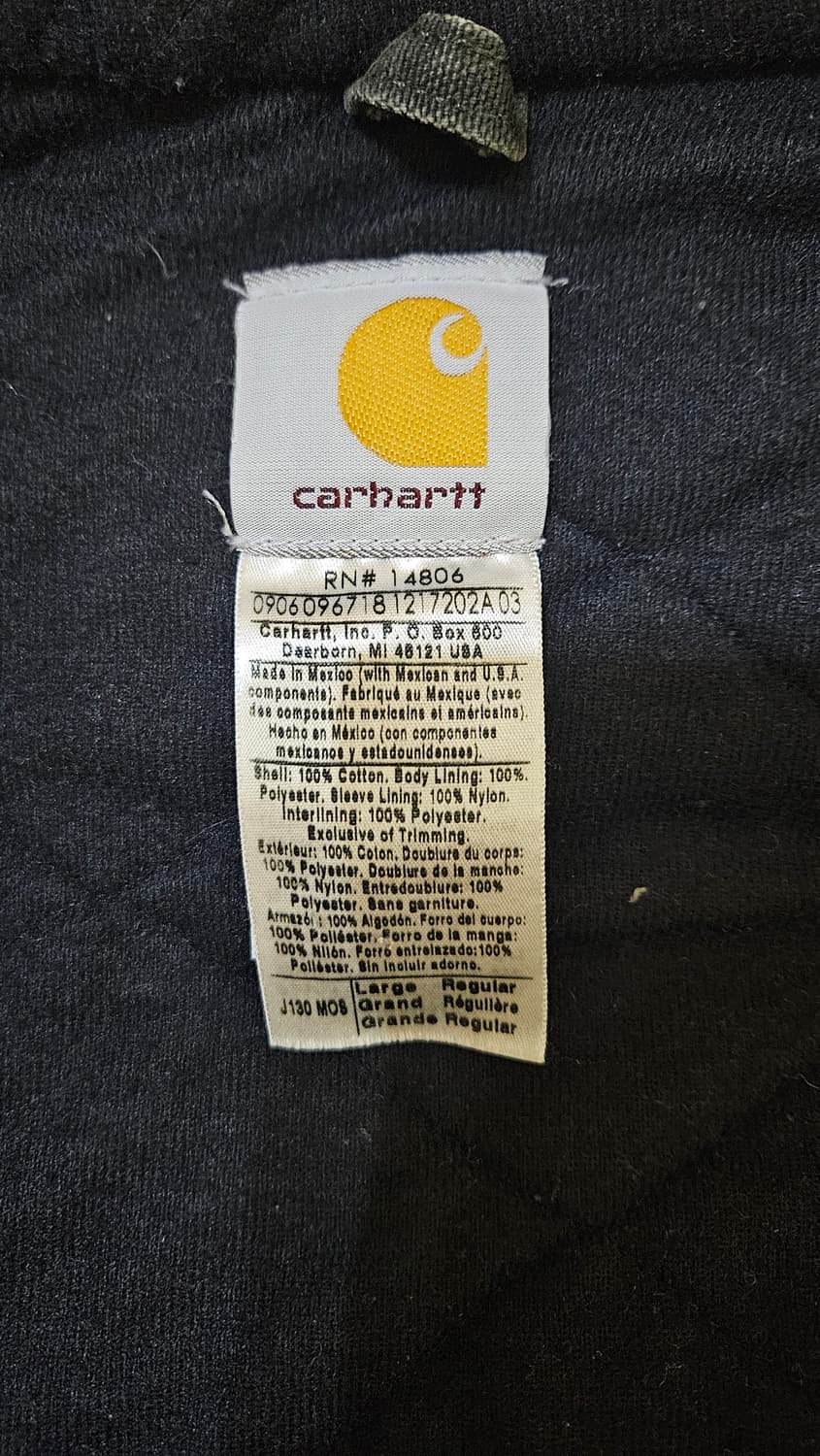 빈티지 칼하트 액티브자켓 j130 mos 모스그린 L 상품이미지5