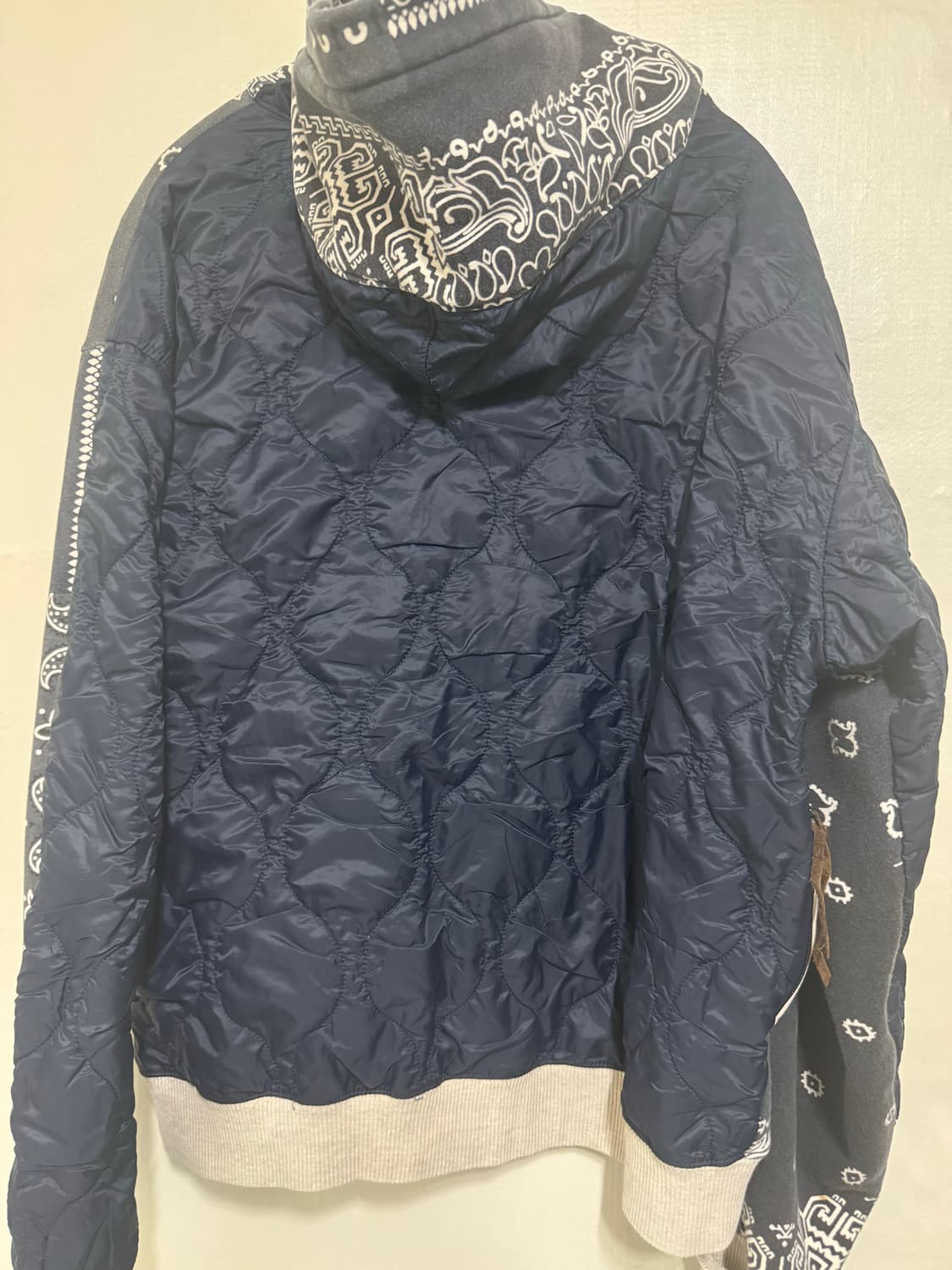 캐피탈 플리스 반다나 비부악 후드 블루종 블랙 상품이미지2