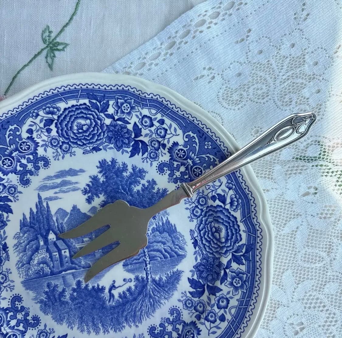 영국 앤틱 실버플레이트 브레드포크 상품이미지2