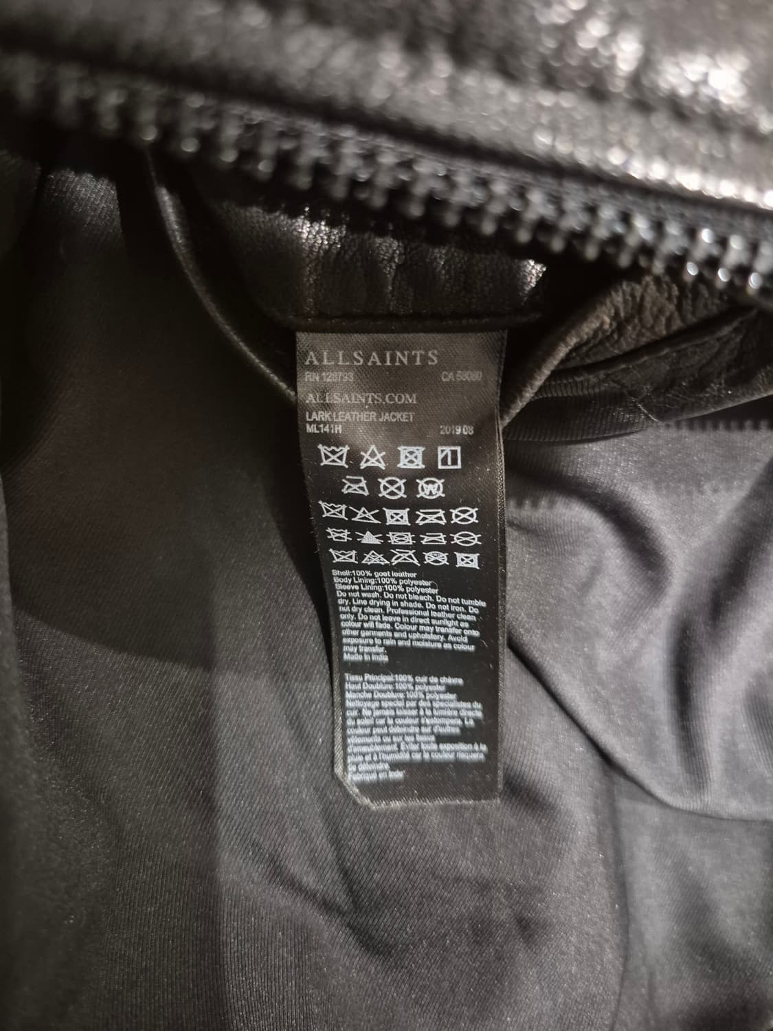 [올세인츠] 라크 레더자켓 ML141H 상품이미지9