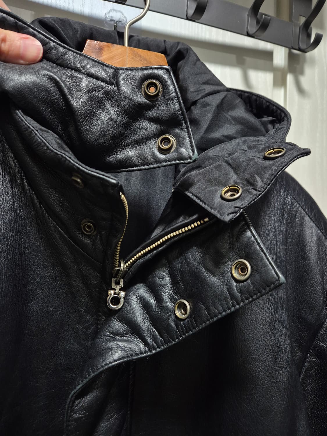 (세일)JPN 블랙 양가죽/패딩 점퍼 (양면) 상품이미지9