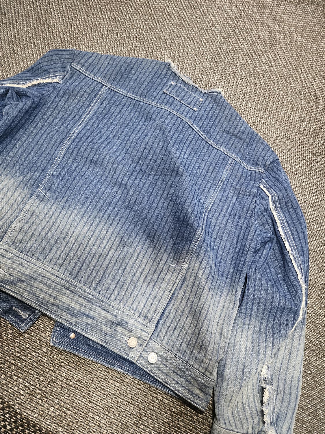 메종미네드 블루 스트라이프 데님 자켓 L 상품이미지8